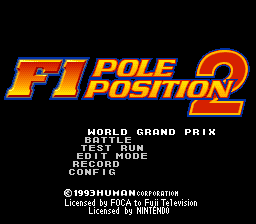 F1 Pole Position 2 (Europe) Title Screen
